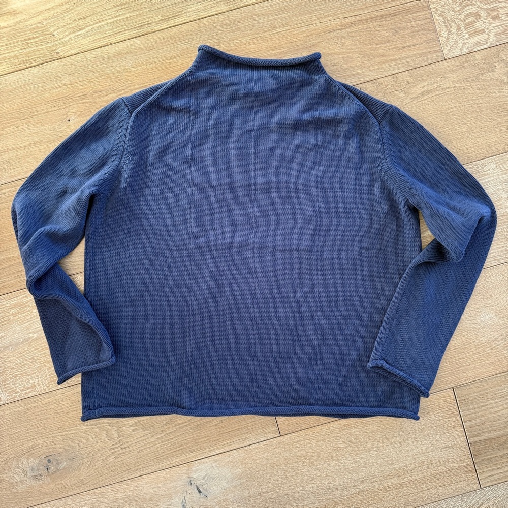 TUCKERNUCK Navy Cotton Americana Sweater | Sz Med - Picture 6 of 12